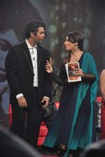 Raveena Tandon, Karan Johar on the sets of NDTV show with Raveena in Yashraj on 7th March 2012 (28).JPG